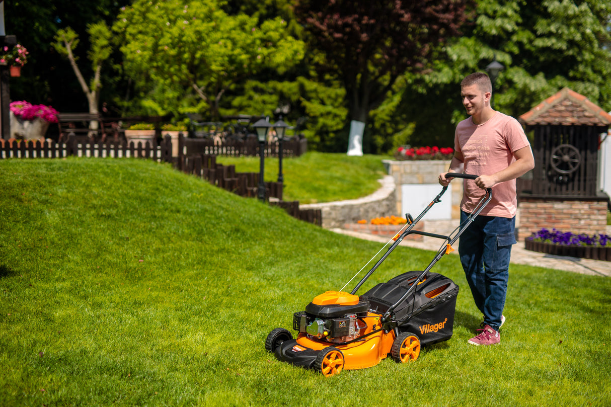 Villager ATLAS 4011 T - Benzin-Rasenmäher mit 457 mm Schnittbreite & 4-in-1 Mähsystem - VI-060169