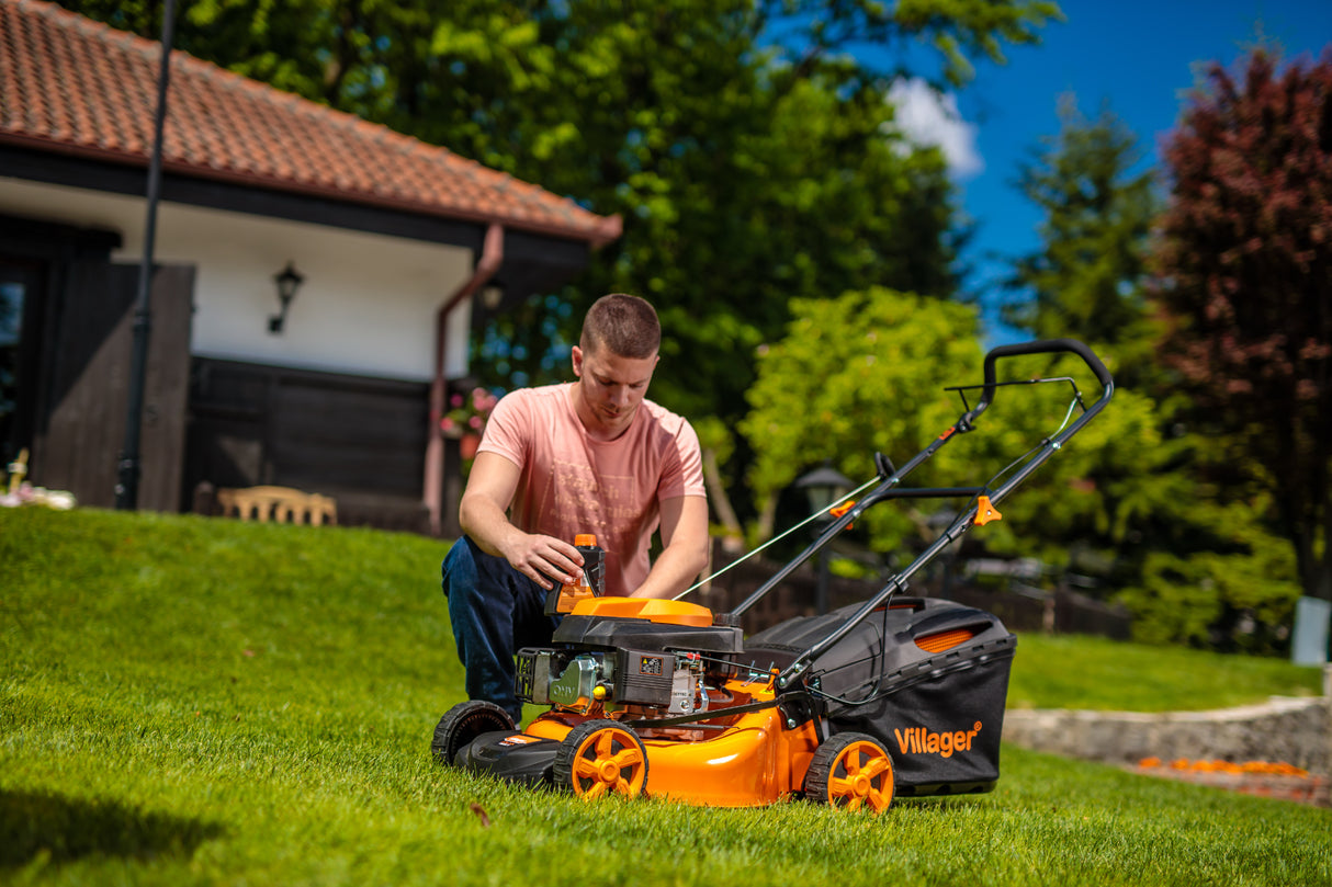 Villager ATLAS 4011 T - Benzin-Rasenmäher mit 457 mm Schnittbreite & 4-in-1 Mähsystem - VI-060169