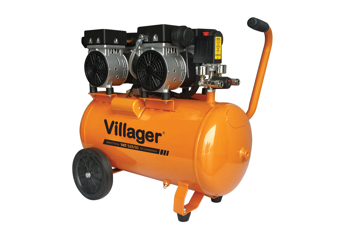 Villager SILENT FORCE VAT 528/50 - Leiser 50 l Kompressor mit 528 l/min Luftleistung & 3000 W - VI-067194