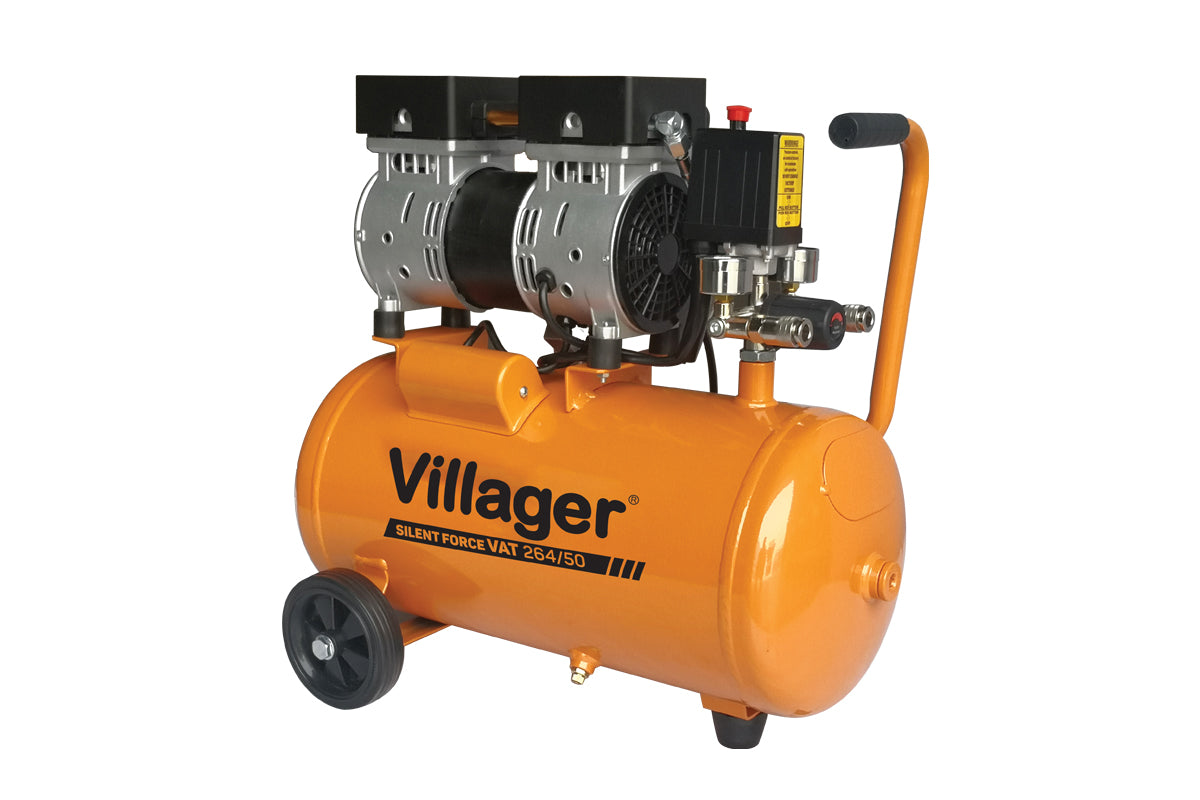 Villager SILENT FORCE VAT 264/50 - Leiser 50 l Kompressor mit 264 l/min & 1500 W - VI-067195
