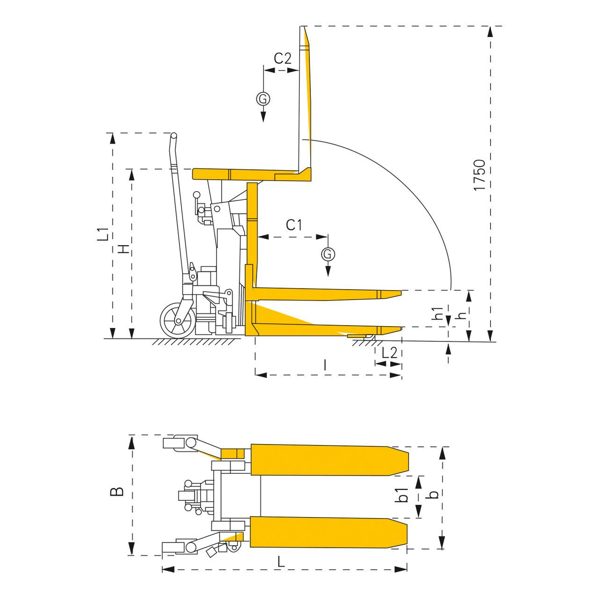 BERNARDO Manuelle Hochhubwage – Modell HHK 1000