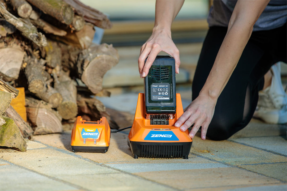 Villager ZEN 40V-2A Ladegerät - Effizienter Schnelllader für alle Villager 40 V Akkus - VI-082473