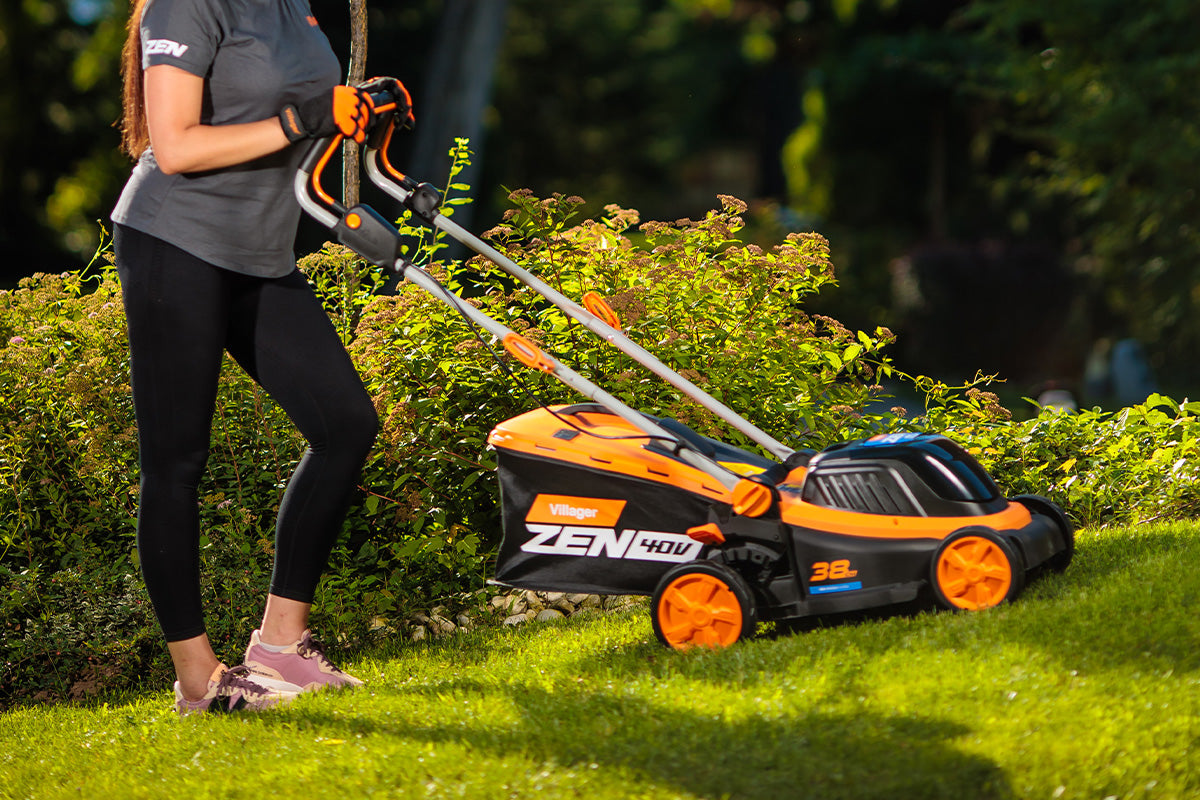 Villager LM 3010 E - 40 V Akku-Rasenmäher mit 38 cm Schnittbreite & Softgriff - VI-082481