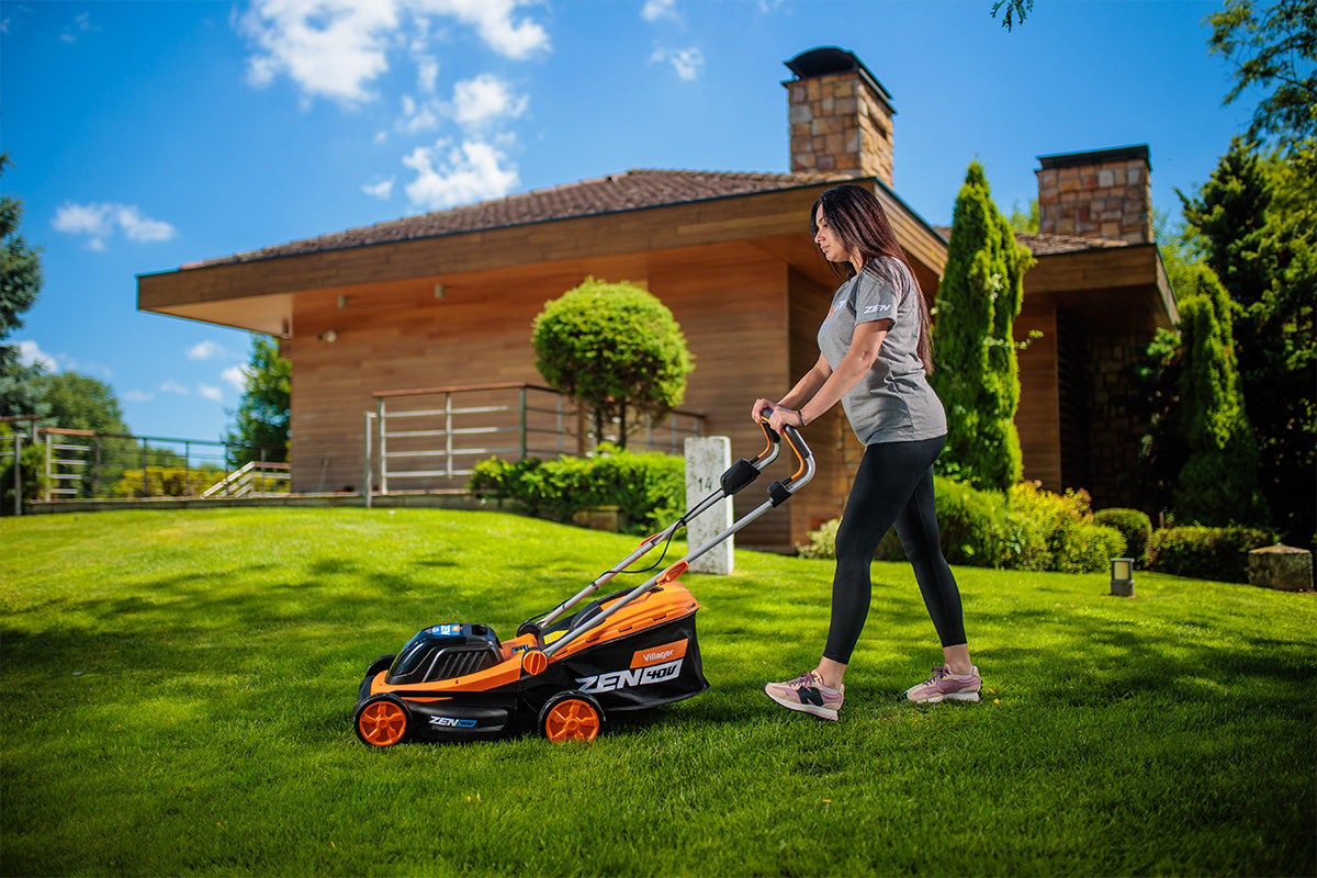 Villager LM 4010 E - Akku-Rasenmäher 40 V mit 43 cm Schnittbreite & Softgriff - VI-082482