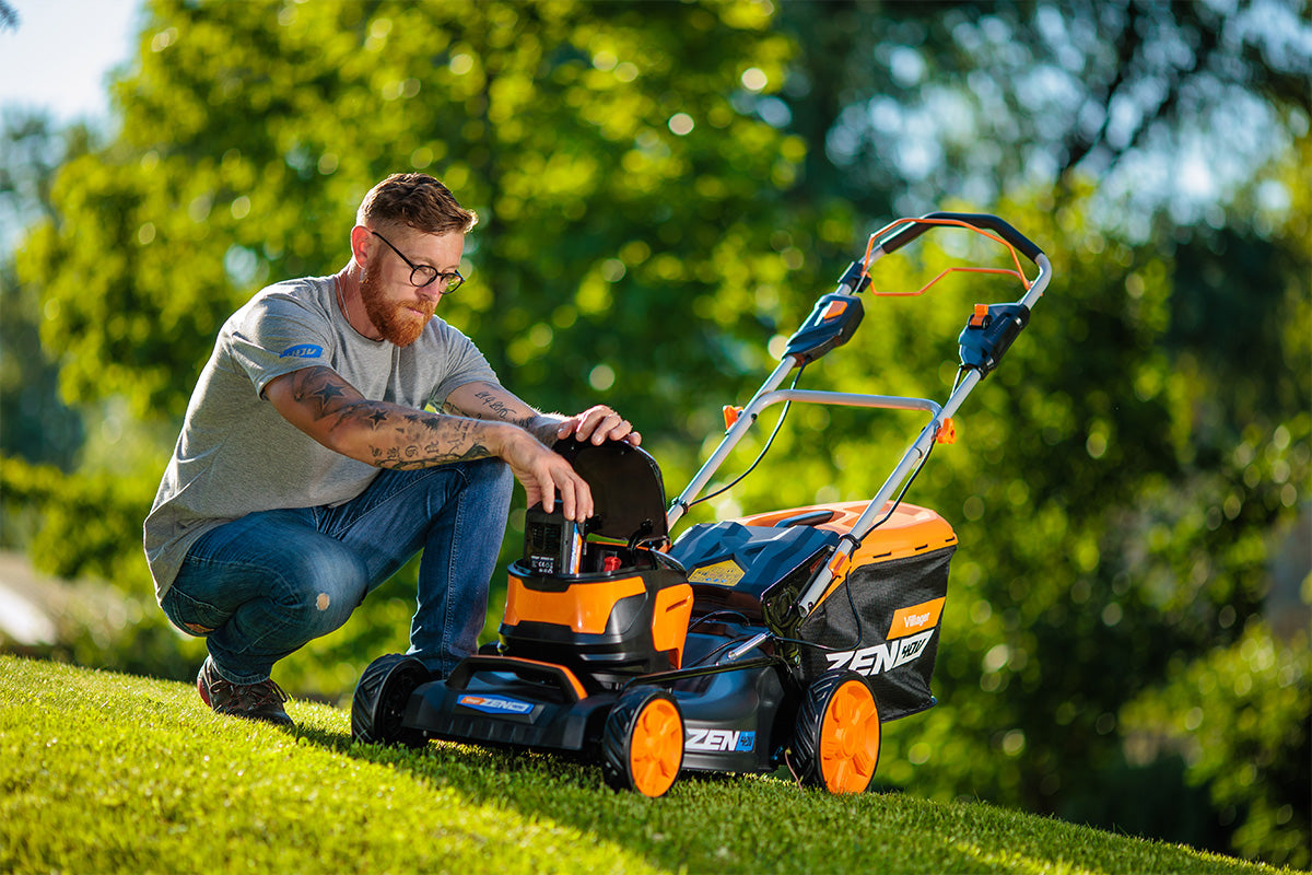 Villager LM 4111 E Matic - 40 V Akku-Rasenmäher mit 46 cm Schnittbreite & Komfortantrieb - VI-082483