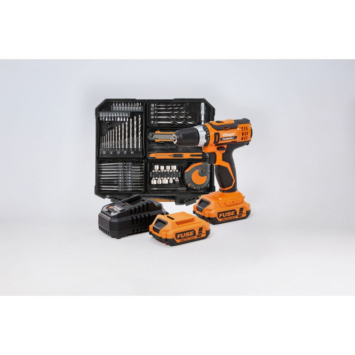 Villager VLN 3220 DIY BOX - Akku-Bohrschrauber-Set mit 2 Akkus & 74-tlg. Zubehör - VI-085627