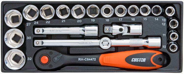 1/2" Steckschlüsselsatz, 22-teilig, S-Modul