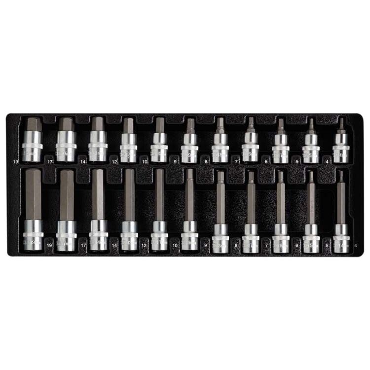 Deltach 1/2" Innensechskant-Satz, kurz+lang, 22-tlg, M-Modul 124000