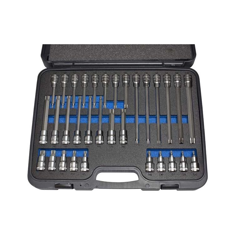 Deltach 1/2" Steckschlüsselsatz torx im Koffer, 32 Stück 501212