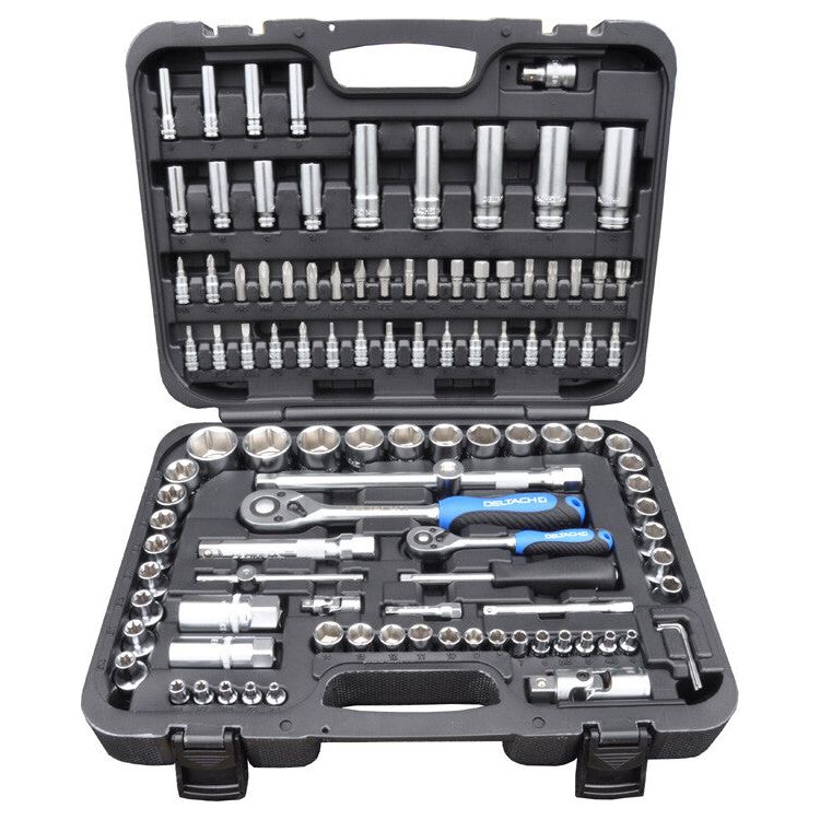 Deltach 1/4"+1/2" Steckschlüssel-Satz, 108 Teile. 501202