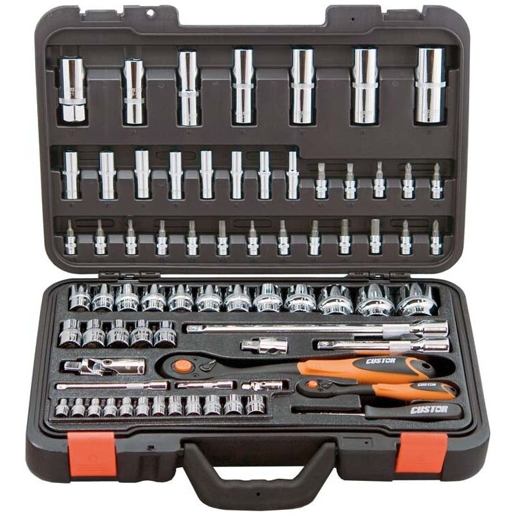 Custor 1/4"+1/2" Steckschlüsselsatz, 72tlg. CTK02472K