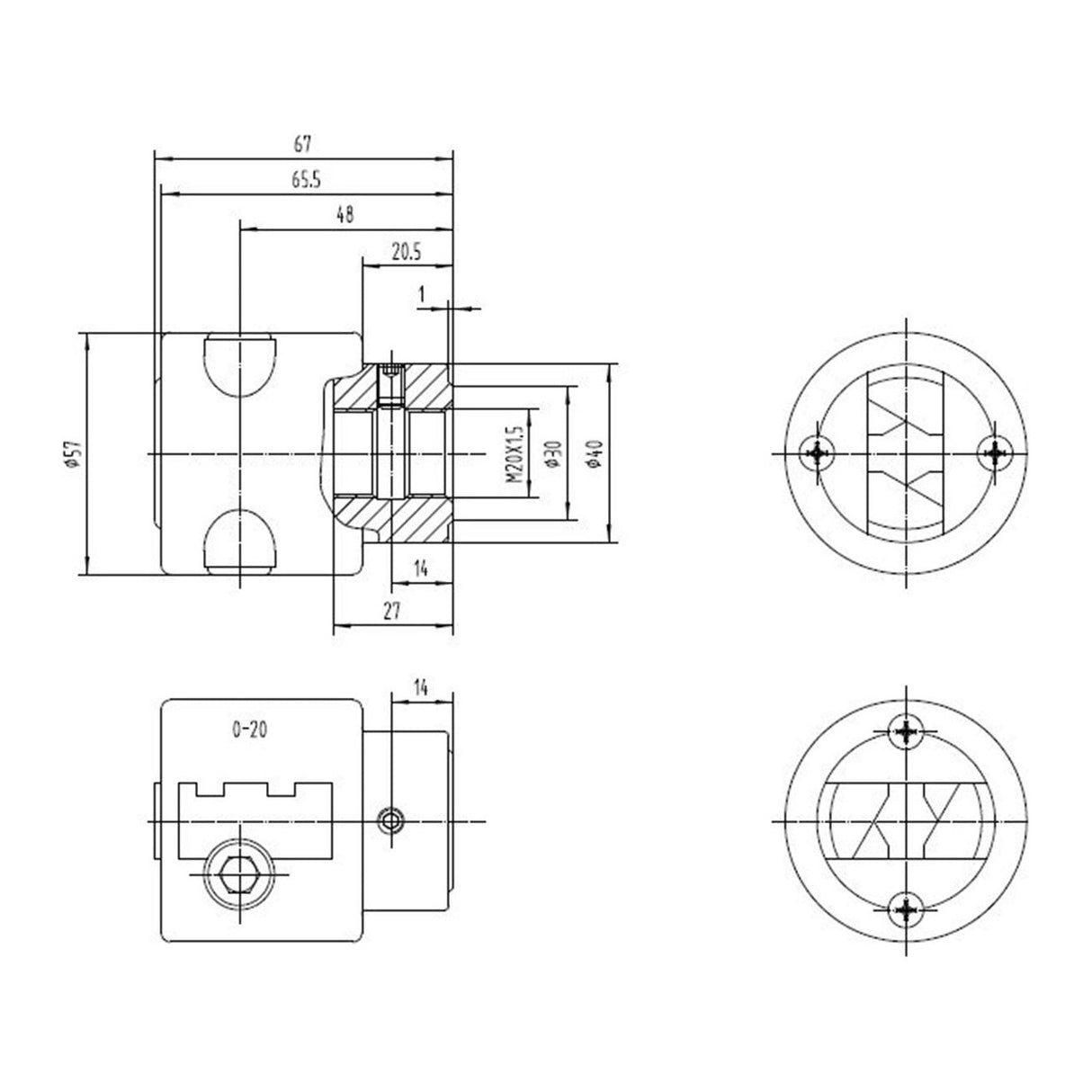 BERNARDO Zubehör Langlochbohrmaschine – Modell Westcott-Bohrfutter für LBM 220 / LBM 350 T