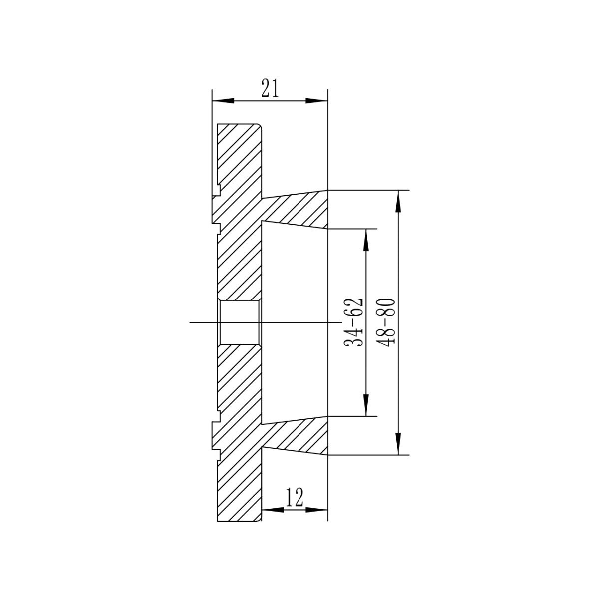 BERNARDO Spannfutter – Modell Spannfutter M 95 mit Standardbacke Typ A