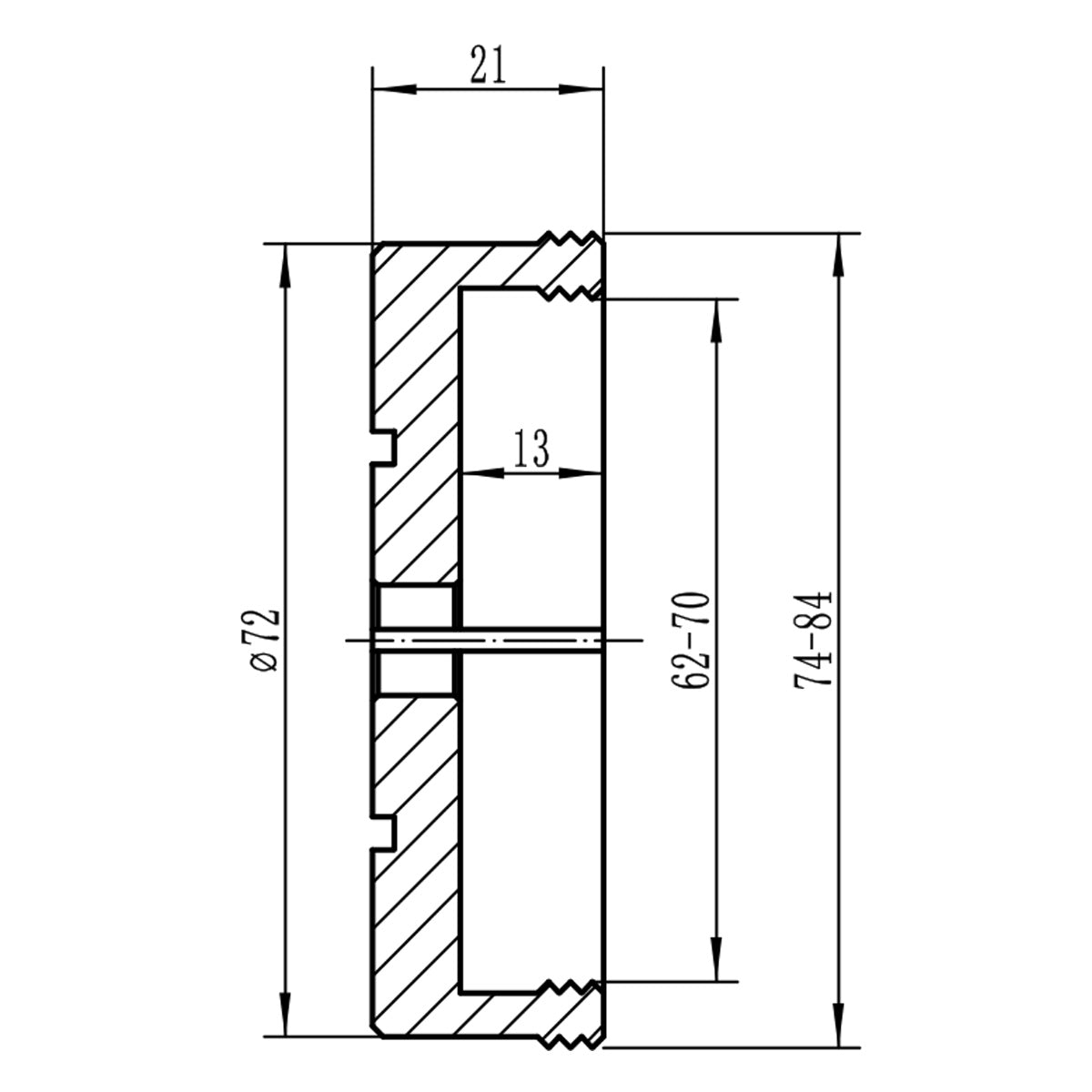 BERNARDO Zubehör Drechselmaschine – Modell Spannfutter-Set Premium M 70
