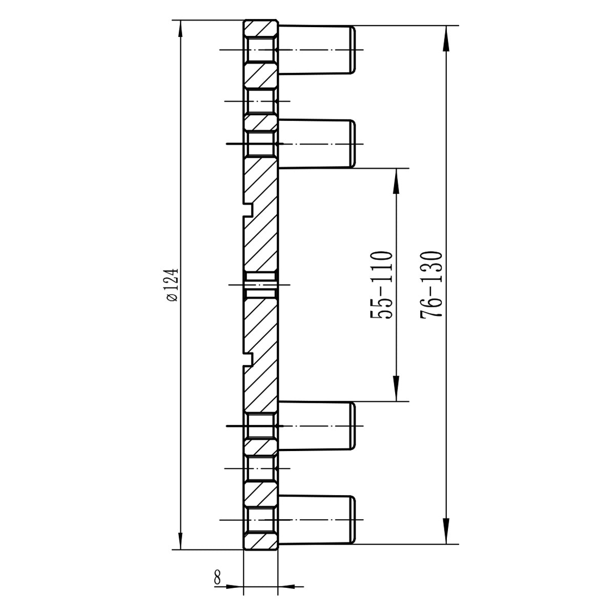 BERNARDO Zubehör Drechselmaschine – Modell Spannfutter-Set Premium M 70