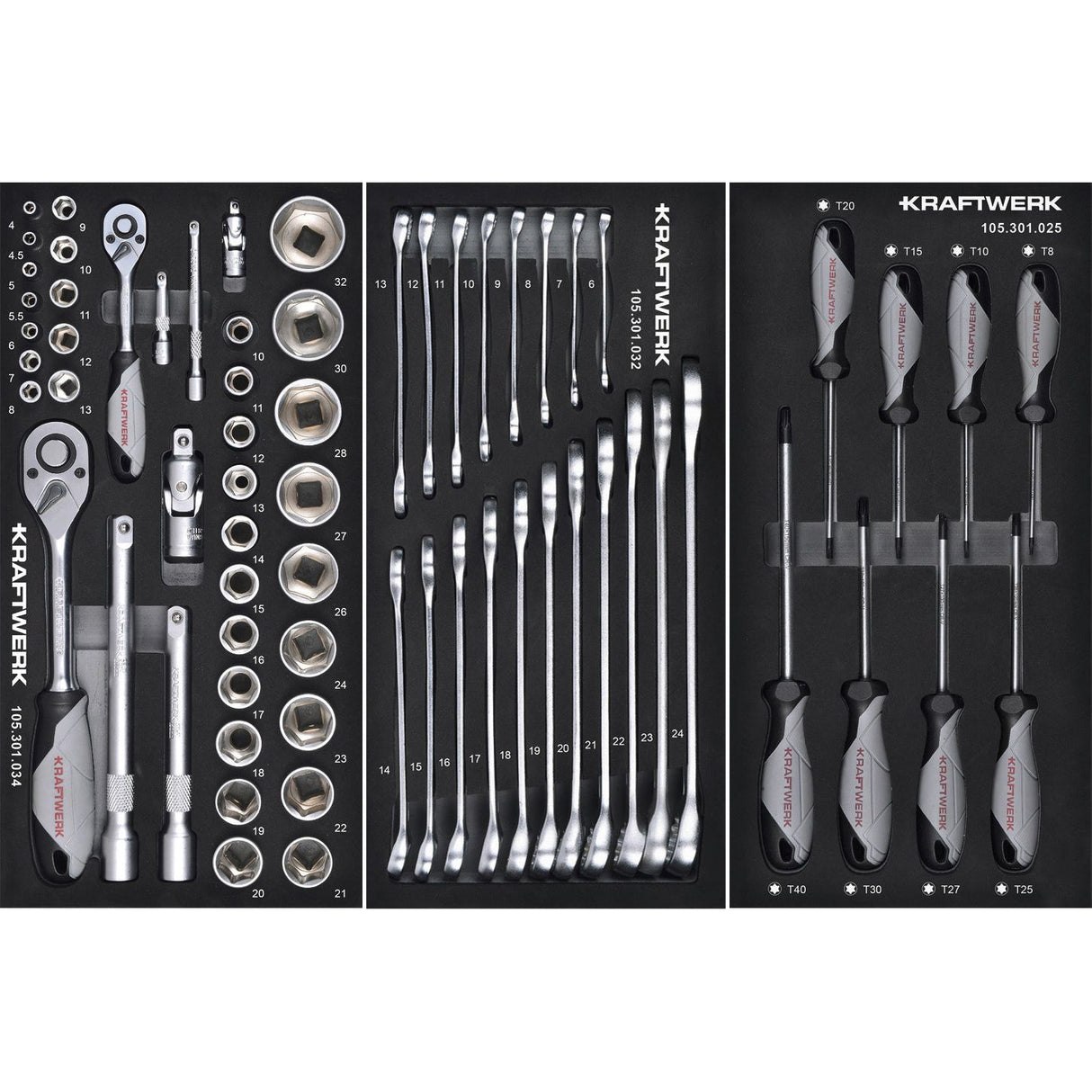 Kraftwerk Werkstattwagen bestückt „Made in Germany" LT700 Profi Werkstattwagen mit Werkzeug bestückt, 5 Schubladen, BASIC, 173-tlg.