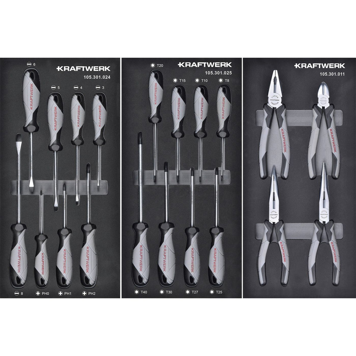 Kraftwerk Werkstattwagen bestückt „Made in Germany" LT700 Profi Werkstattwagen mit Werkzeug bestückt, 5 Schubladen, BASIC, 151-tlg.