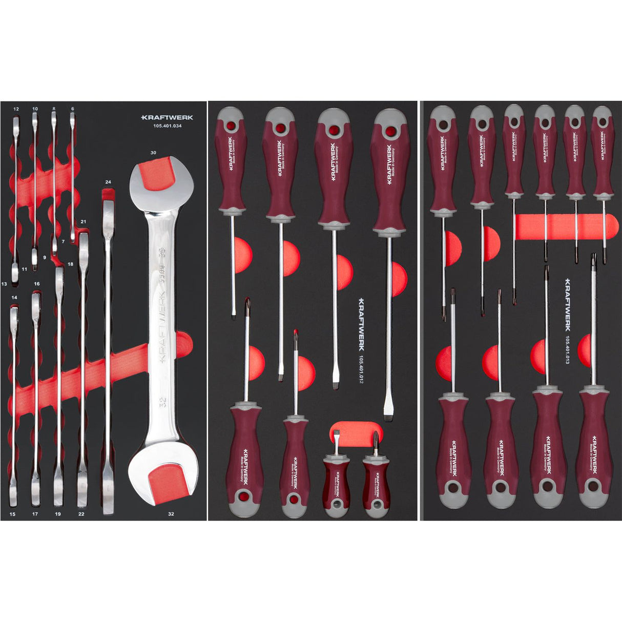 Kraftwerk Werkstattwagen bestückt „Made in Germany" BT700 Profi Werkstattwagen mit Werkzeug bestückt, 7 Schubladen, PRO, 278-tlg.