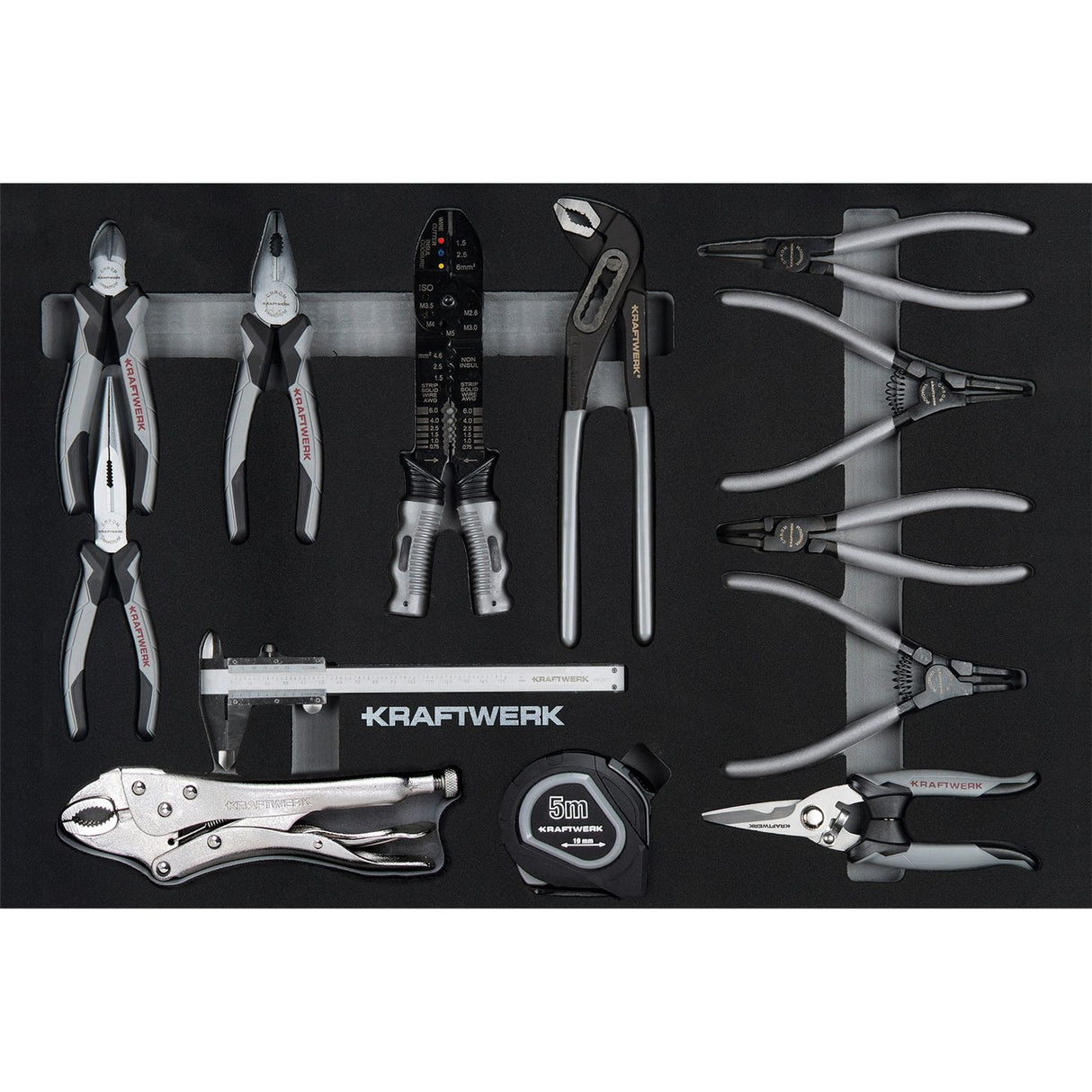 Kraftwerk Werkstattwagen bestückt „Made in Germany" BT700 Profi Werkstattwagen mit Werkzeug bestückt, 8 Schubladen, BASIC, 351-tlg.