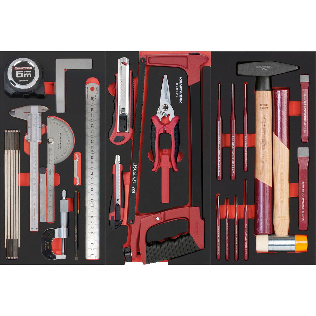 Kraftwerk Werkstattwagen bestückt „Made in Germany" BT700 Profi Werkstattwagen mit Werkzeug bestückt, 8 Schubladen, PRO, 296-tlg.