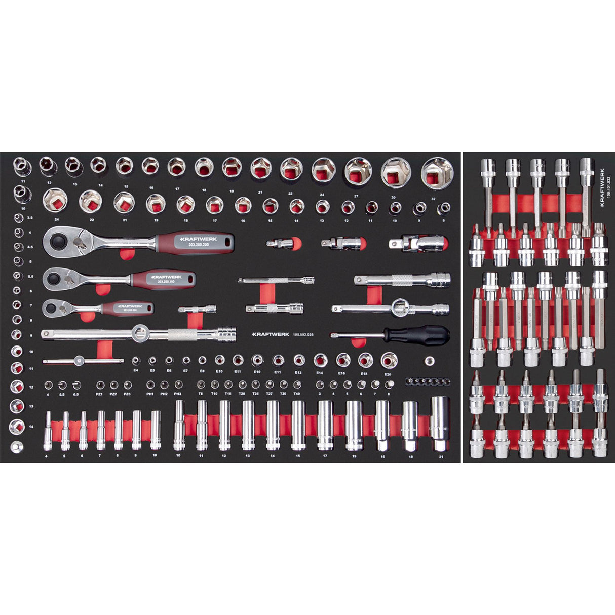 Kraftwerk Werkstattwagen bestückt „Made in Germany" BT900 Profi Werkstattwagen mit Werkzeug bestückt, 7 Schubladen, PRO, 278-tlg.