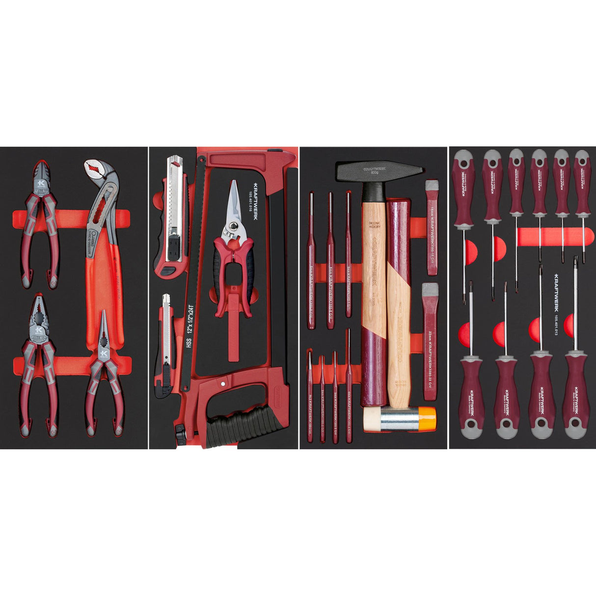 Kraftwerk Werkstattwagen bestückt „Made in Germany" BT900 Profi Werkstattwagen mit Werkzeug bestückt, 7 Schubladen, PRO, 278-tlg.