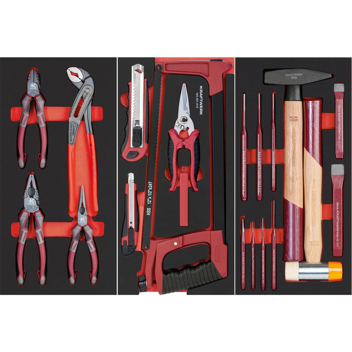 Kraftwerk Werkstattwagen bestückt „Made in Germany" BT800 Profi Werkstattwagen mit Werkzeug bestückt, 7 Schubladen, PRO, 278-tlg.