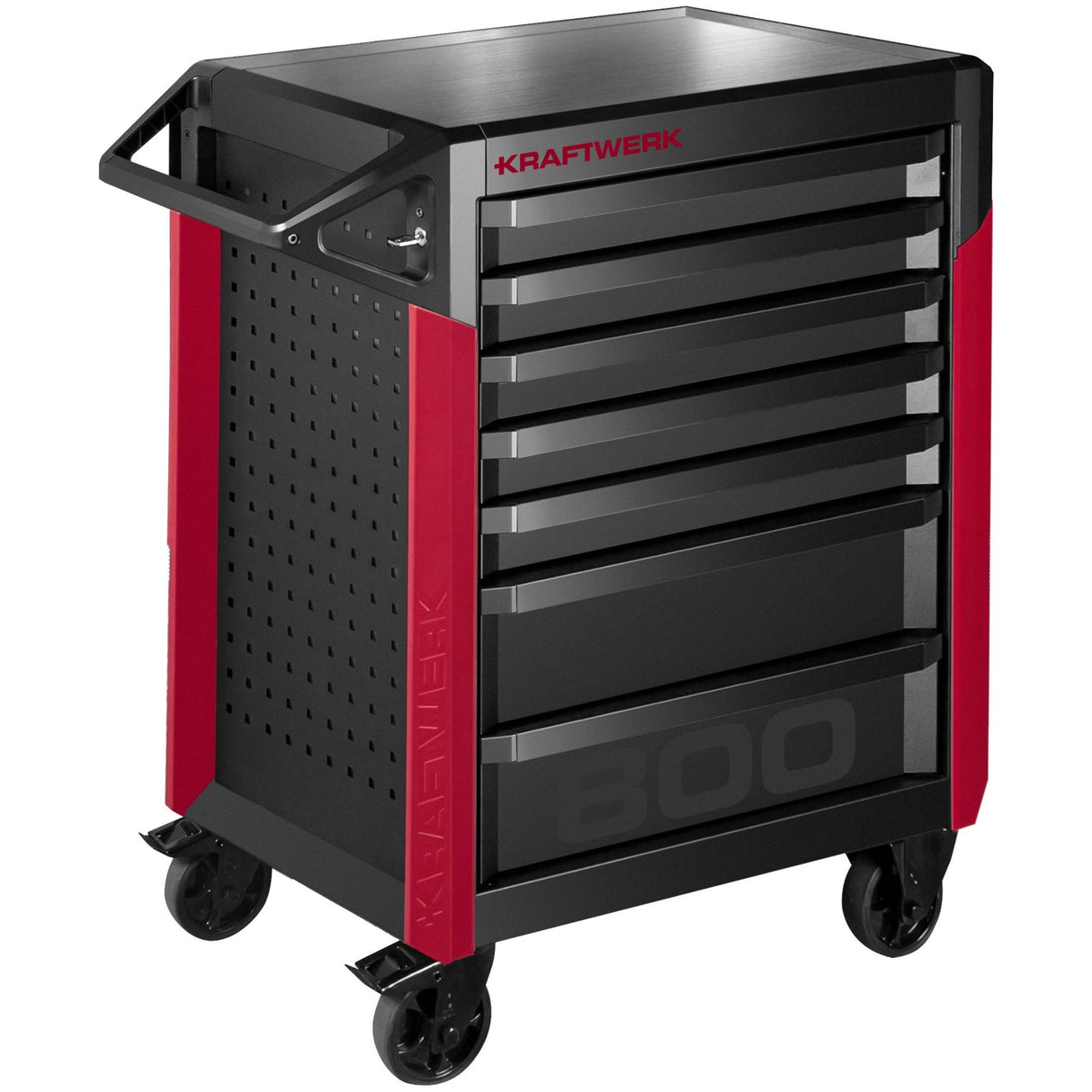 Kraftwerk Werkstattwagen bestückt „Made in Germany" BT800 Profi Werkstattwagen mit Werkzeug bestückt, 7 Schubladen, PRO, 278-tlg.