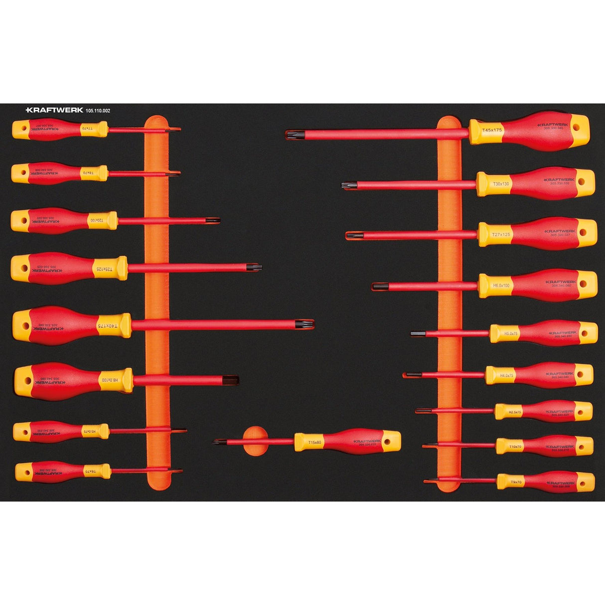 Kraftwerk VDE Schraubendreher, EVA-Einlage, 60 x 40 cm, 18-tlg