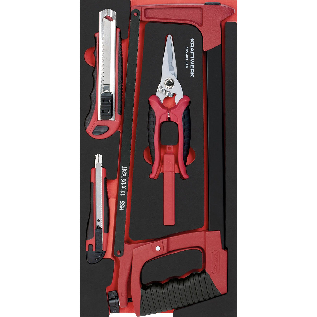 Kraftwerk PRO LINE Schneidwerkzeug Set, EVA-Einlage, 20 x 40 cm, 21-tlg