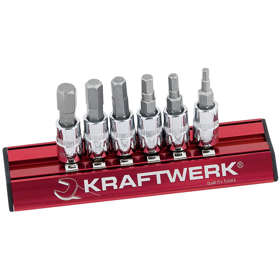 Kraftwerk PRO LINE MAGALU 1/4" Schraubendreher-Steckschlüsseleinsatz Innen Sechskant Set, 3 - 8 mm, 6-tlg