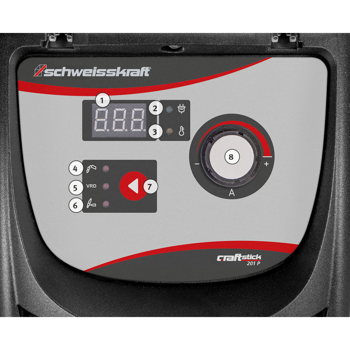 Schweisskraft Elektrodeninverter CRAFT-STICK 201P – Modell 1 - SM-1073201