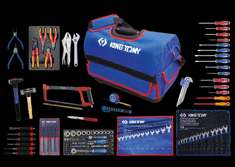 KING TONY Profi-Werkzeuge - Werkzeugsortiment Allgemeine Mechanikarbeiten - 140 tlg. 903140MR1