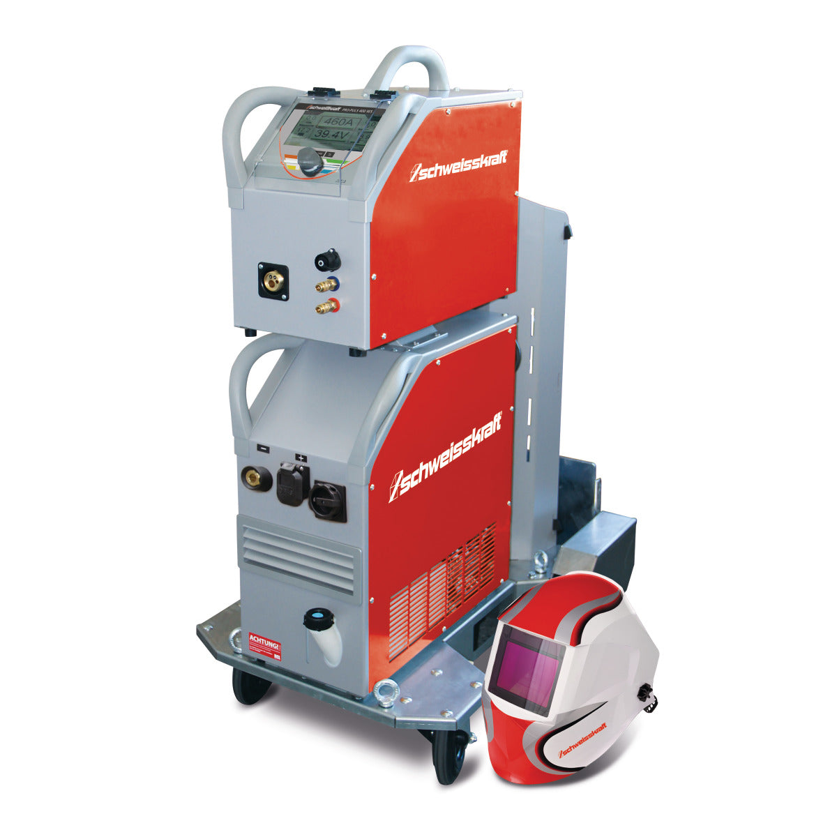 Schweisskraft MIG/MAG-Impulsschweißgerät PRO-PULS 400 WS (Fahrwagen Profi, Bedienfeld oben) Aktions-Set – Variante 1 - SM-1085540SET