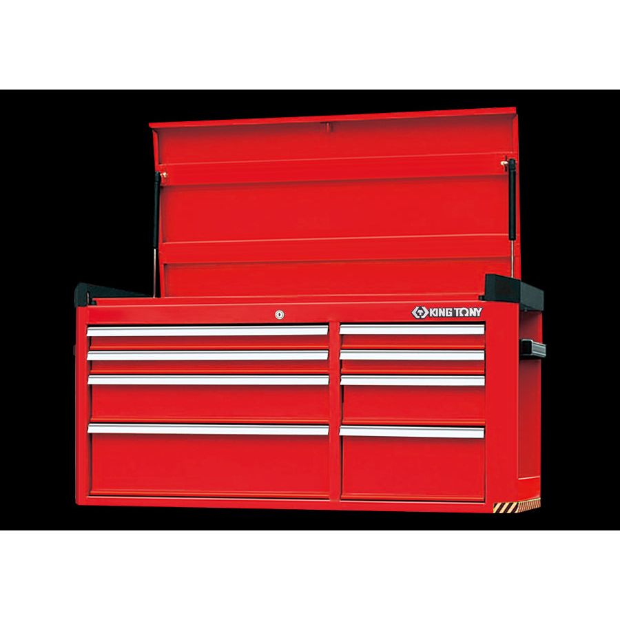 KING TONY Profi-Werkzeuge - Metall-Werkzeugkasten- 8 Schubfächer mit obenliegendem Stauraum 87B5108B