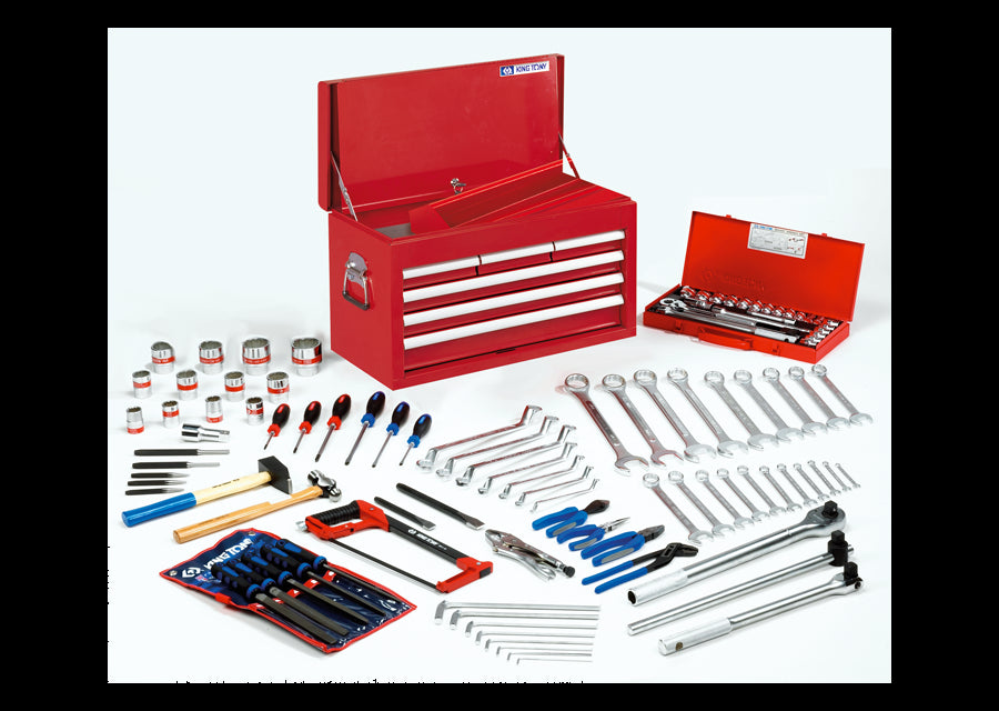 KING TONY Profi-Werkzeuge - Kompletter Werkzeugkoffer - 102 tlg. PLVICATP102CO