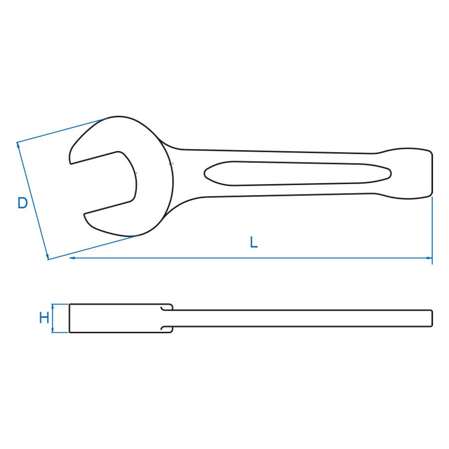KING TONY Profi-Werkzeuge - Schlag-Maulschlüssel, metrisch - 120 mm 10A0C0