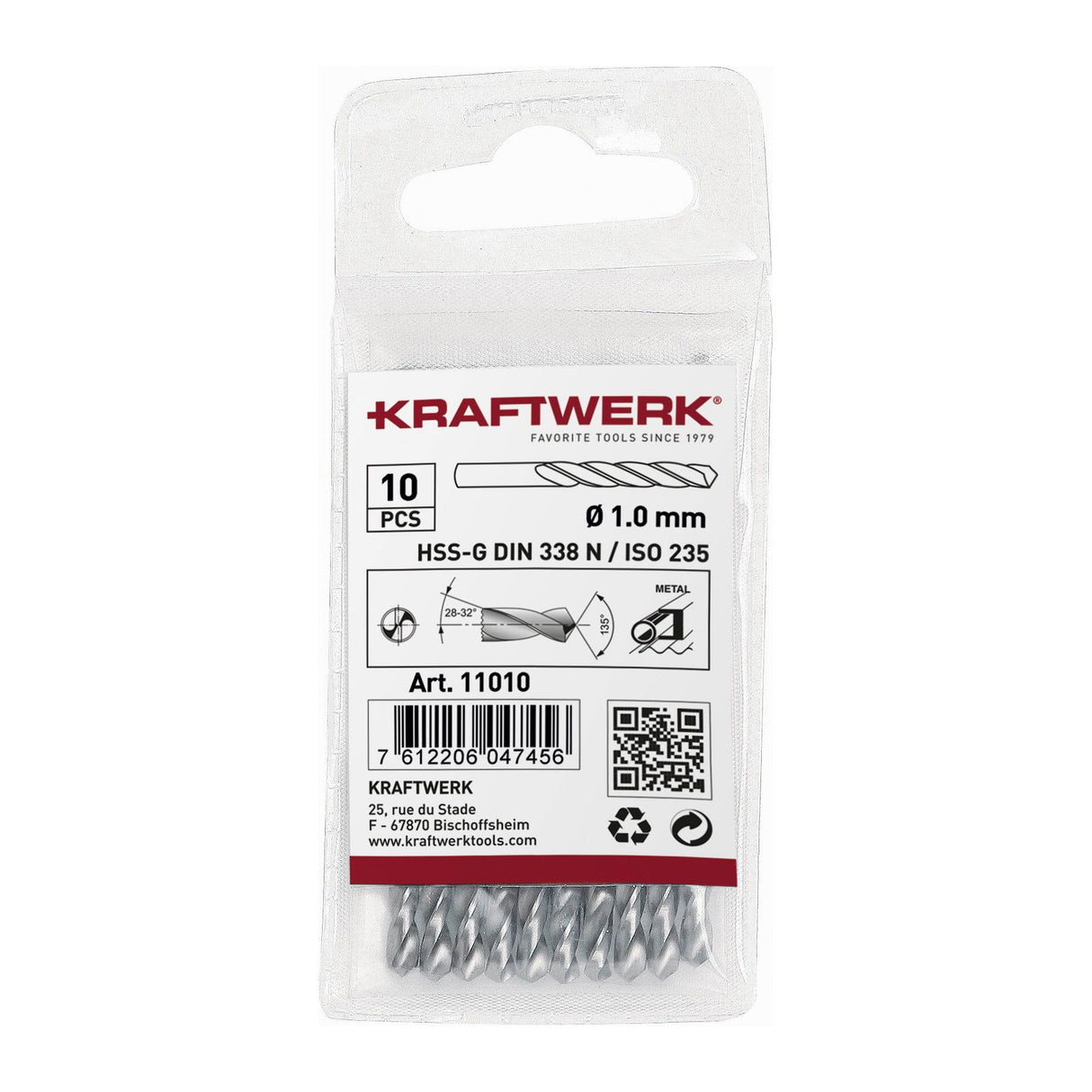 KRAFTWERK Spiralbohrer HSS-G DIN 338 Typ N 4.1 mm - KW-11041