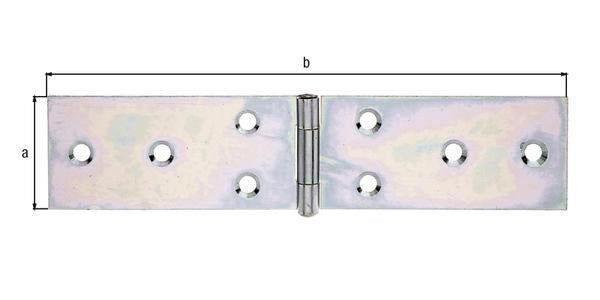 GAH Tischband 162 mm sendzimirverzinkt, 20 Stück, Stahl, vernieteter Edelstahlstift