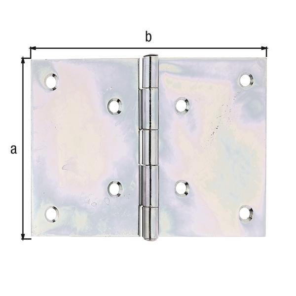 GAH Scharnier breit 81 mm x 128 mm Stahl sendzimirverzinkt