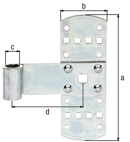 GAH Kreuzband 160 x 50 mm Stahl galv. verz. dickschichtpassiviert, 2 mm Stärke