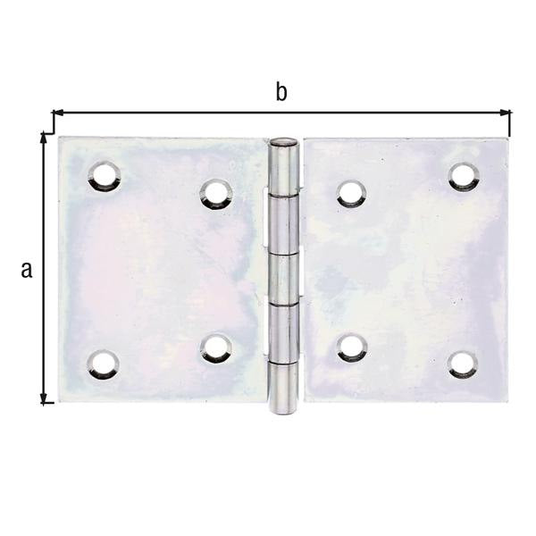 GAH Scharnier breit 81 mm x 128 mm Stahl sendzimirverzinkt