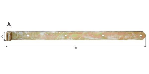 GAH Ladenband 400x10x30mm Stahl galvanisch verzinkt dickschichtpassiviert