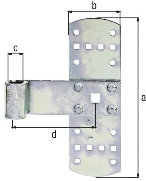 GAH Kreuzband 160 x 50 mm Stahl galv. verz. dickschichtpassiviert, 2 mm Stärke