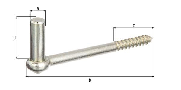 GAH Kloben zum Einschrauben 16x165 mm – galvanisch verzinkt, dickschichtpassiviert