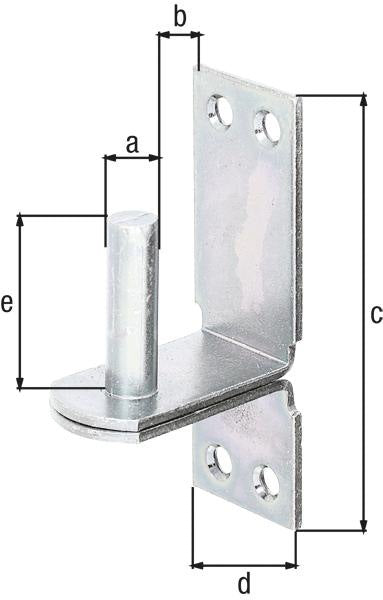 GAH Kloben DI auf Platte 13x11 mm – galvanisch verzinkt, dickschichtpassiviert