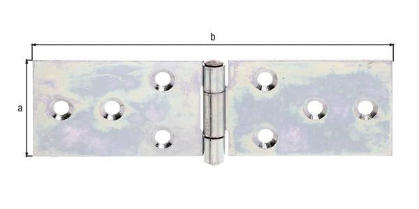 GAH Tischband 162 mm sendzimirverzinkt, 20 Stück, Stahl, vernieteter Edelstahlstift