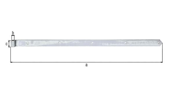 GAH Ladenband 400x10x30mm Stahl galvanisch verzinkt dickschichtpassiviert