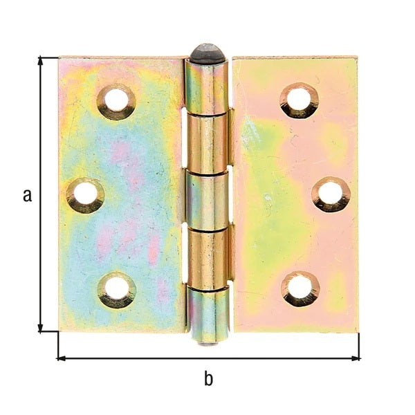 GAH Scharnier 76 x 76 mm sendzimirverzinkt mit losem Edelstahlstift – quadratisch
