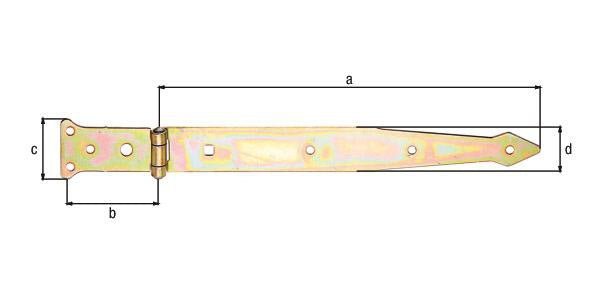 GAH Werfgehänge 202 x 77 mm Stahl galvanisch verzinkt dickschichtpassiviert